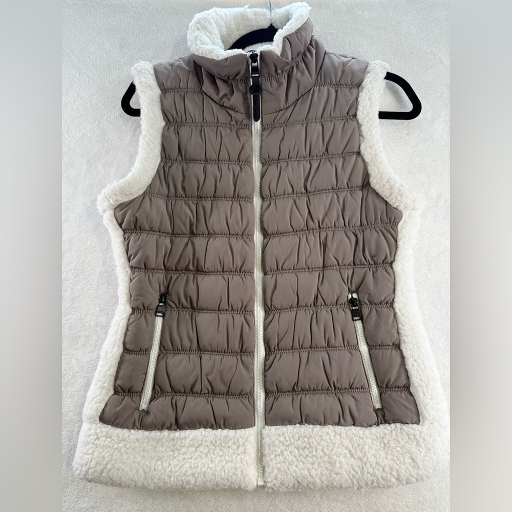 Calvin Klein brown Sherpa puffer vest size medium